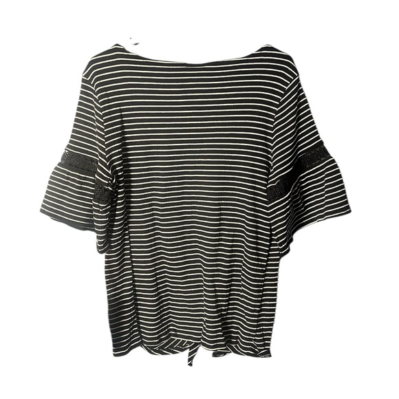 Ruby Rd Women’s Striped Tie-Front Top – Size M (New with Tags) - Picture 2 of 9